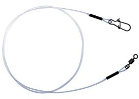 PetrisCatch 5er Set Fluorocarbon Vorfächer mit Karabiner für Hecht, 40cm, 20kg, 0,8mm