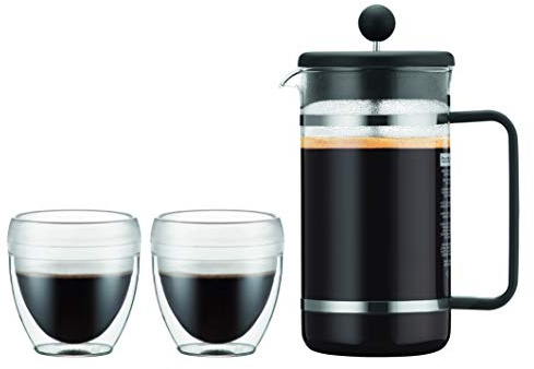 Bodum K1508-01SA-10 Bistro Set Kaffeebereiter aus Kunststoff, 8 Tassen und 2 Becher, PAVINA Outdoor, 0,25 l