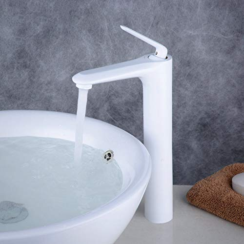 YHSGY Waschtischarmaturen Alle Kupfer Heißen Und Kalten Arbeitsplatte Wasserhahn Einloch Schwarzen Becken Wasserhahn