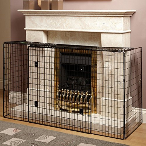 Fireplace Extending Extendable Nursery Child Safety Fireguard Firescreen Black