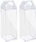 JJQHYC Transparente Milchbox Wasserflasche 500 ml Milchkarton mit DIY Dekoration Aufkleber, Wiederverwendbar (2 Stück)