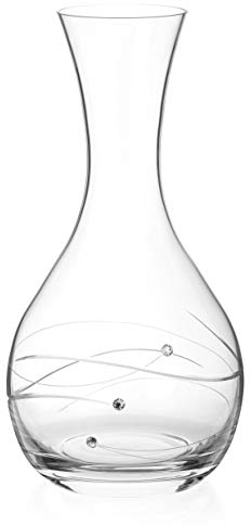 DIAMANTE Jarra de vino Swarovski con diseño de espiral, para vino o agua, decorada con cristales Swarovski