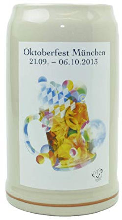 Steinfixx® - Boccale originale Oktoberfestkrug 2013 I, brocca annuale I Wiesnkrug I da collezione, confezione originale