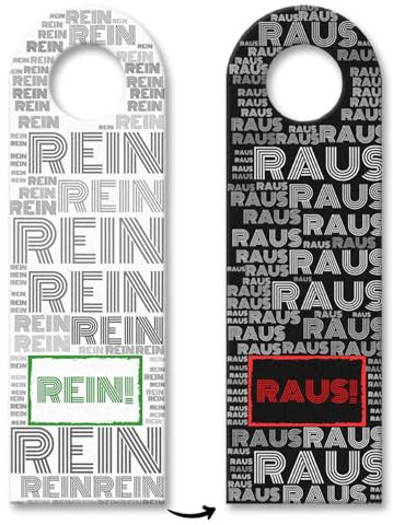 Türhänger aus Filz Rein oder raus mit Wortwolken