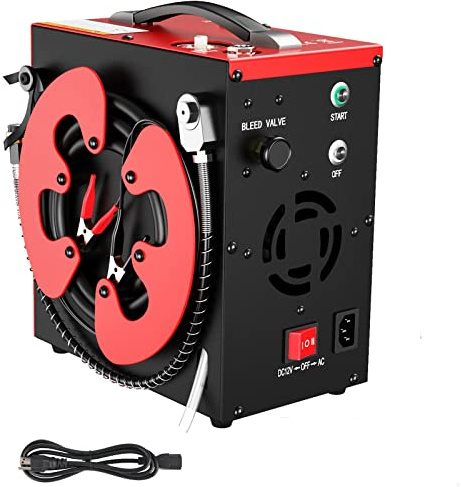 GX PUMP GX-E-CS3-I PCP Kompressor 300bar,integrierter Heimkonverter | Auto-Stopp, ölfrei, integrierter Wasser-Öl-Abscheiderfilter, 4500 Psi/30 MPa