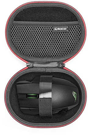 RLSOCO Hard Case for ASUS ROG Spatha X Wireless/Chakram X/Keris Wireless/Gladius III/Harpe Ace Aim Lab Edition Gaming Mouse(Case Only) | Gaming Mouse Hard Travel Case for-YKK Zip Shockproof, Drop & Scratch Resistant Portable Storage Carry Bag for Most PC Mouse