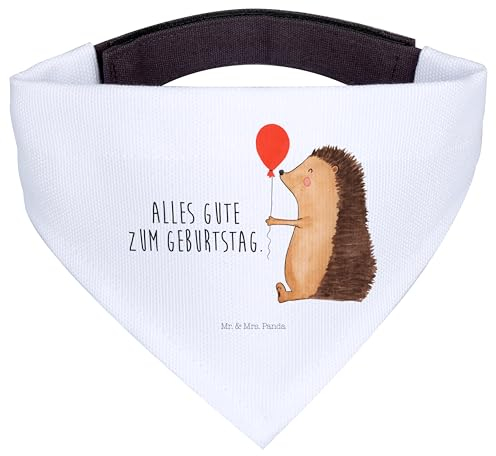 Mr. & Mrs. Panda Hundehalstuch L Igel Luftballon - Geschenk, Ballon, Lustige Sprüche, Geburtstag, Herzlichen Glückwunsch, Happy Birthday, Bandana, Für Hunde, Halstuch Hund, Hundeschal, Geburtstagskind