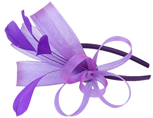 Beaupretty Fascinator Headband with Flower Decoration for Women Elegant Tea Party and Wedding Headwear Lightweight 7.9X7.1X1.2 Inch Hair Accessory