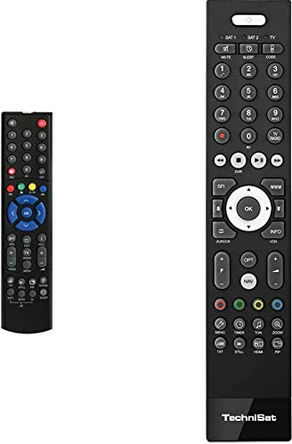 TechniSat Fernbedienung PVR 235 – Original Ersatzfernbedienung passend zu DIGICORDER HD S2/K2, TECHNISTAR S1/S2/K1, schwarz & TECHNICONTROL Fernbedienung schwarz
