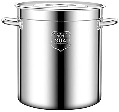 WRJAHCG Ollas Rectas,Olla Grande para Caldo Olla Alta Acero Inoxidable, Incluye Tapa, Apta para Todo Tipo de Cocinas,30 * 40cm/28L