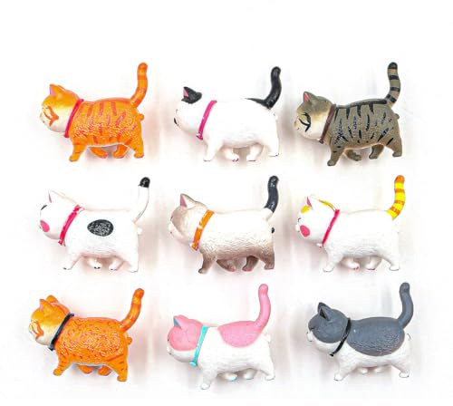 WANGCL 9 Stück Kühlschrank Magnet, Kätzchen Lustige Dekorative Magnete Kinder Kühlschrankmagnete für Whiteboard Karten Büros