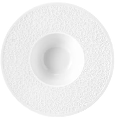 Seltmann Weiden Nori Home Pastateller, Runder tiefer Teller mit Randrelief, ø 26,4 cm, Porzellan, Porzellan, Weiß