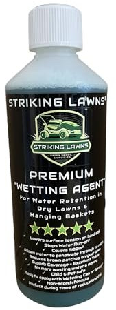Premium Wetting Agent for Lawns by STRIKING LAWNS® - Helps Water & Fertiliser get deep into soil (500 ml)