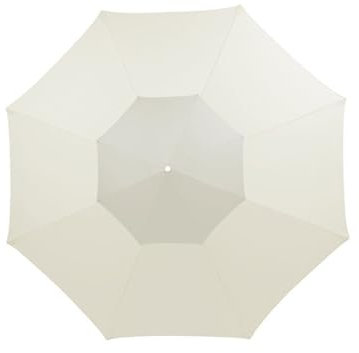 Auvent de rechange pour parasol de terrasse à 8 baleines à 2 niveaux – Toile de rechange pour table de marché, parasol cantilever – Toile de rechange pour jardin, cour, piscine, pelouse [kaki/3 m)