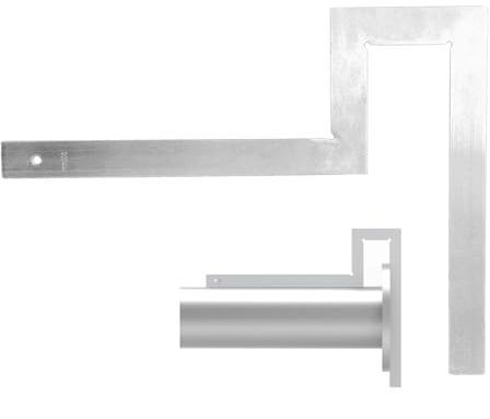 Flanschwinkel, verzinkter Stahl, Messwerkzeug, Präzisions-Flanschwinkel, ideal für Rohrkonstruktionen, ideal für die Überprüfung von Flansch- und Rohrmontage, rechtwinklig, 300 x 300 mm
