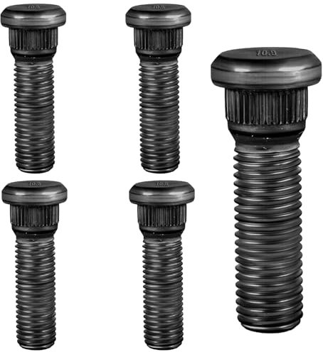 5pcs M12x1,5 Boulons de Roue, Goujons de Roue en Acier de 48mm de Long Boulons de Roue Accessoires de Voiture Adaptés pour pour La Série Lexus(Noir)