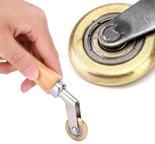 Gudalea Rullo di pressione in ottone, rullo di pressione manuale, rullo manuale di saldatura, membrana impermeabile per appiattire la membrana impermeabile, cucitura angolare, telone