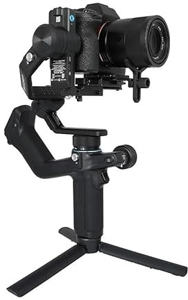 Estabilizador de cardán portátil Todo en uno de 3 Ejes for Sony A7III GoPro 12 iPhone 15 Pro AI Tracker(Black Kit)