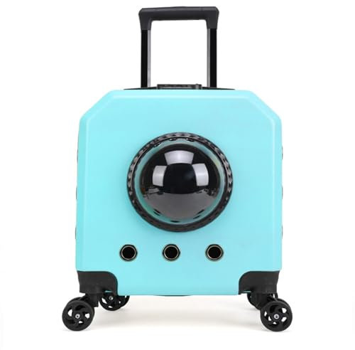 LYFDPN Haustiertransporter auf Rädern, Haustier-Trolley, Rucksack für Haustiere, Outdoor-Haustier-Trolley, Trolley kann angepasst Werden, für Outdoor-Wandern (Sky Blue)