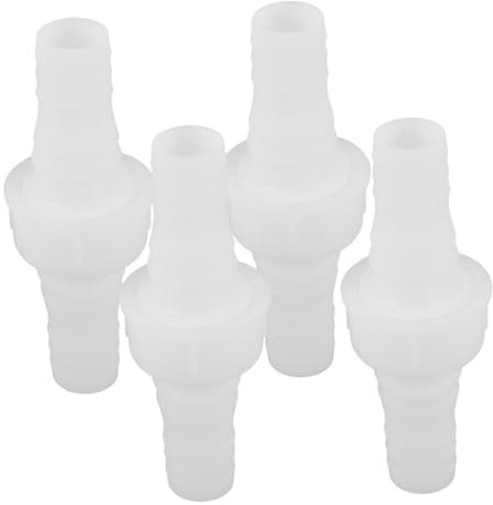 Generisch 4 Stück Rohrverbinder gartenschlauchanschluss Schlauchkupplung Gartenschlauchverbinder Schlauchverbindungsverschluss Adapter geführter Draht Wasserrückschlagventil Plastik Weiß