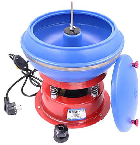 Lucidatrice vibrante da 3,5 l, lucidatrice da banco, lucidatrice da banco per parti metalliche, lucidatrice a tamburo per parti in metallo, alluminio, ceramica