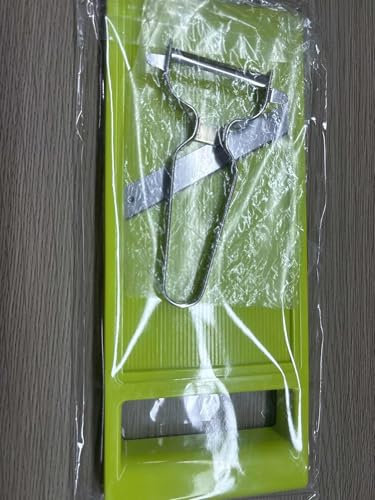 Mandolina de Verduras Portátil Extra Afilada, Mano de Acero Inoxidable Apta para Lavavajillas, Picadora de Alimentos, Mandolina de Cocina para Patatas, Zanahorias, Cebollas, Pepinos