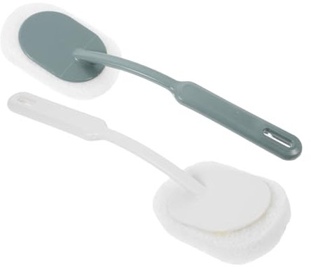 Mipcase 2pcs Toilet Bathtub Floor Cleaning Brush Toilet Brush Long Handle Sturdy Scrub for Bathroom Cleaning
