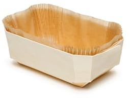 FaisTonGateau - Lot de 10 pani-moule panibois Duc de cuisson en bois - Moule de cuisson bois avec sa caissette plissée papier