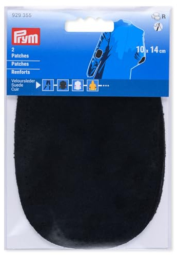 Prym 929355 lappar, mocka, för sömnad, 10 x 14 cm, svart