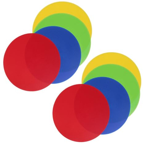MOTHNUR 8 Piezas Marcadores de Suelo Deportivos Conos Planos Antideslizantes para Fútbol Baloncesto y Béisbol Discos de Agilidad Colores Vivos para Entrenamiento y Delimitación de Campo