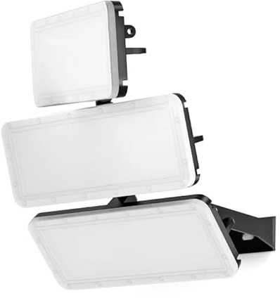 SOLLA 2026Lite 300W LED Außenflutlicht 30000LM Hochleistungs, 6000K Tageslichtweiß IP65 Wasserdicht, 3 Verstellbare Köpfe Außen-Sicherheitslicht für Hof Parkplatz Sportplatz Baustelle - Schwarz