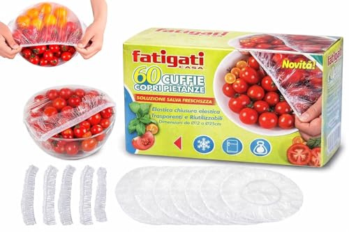 480 Sacchetti per Alimenti Riutilizzabili Sacchetti Alimenti con Elastico Ideali per la Conservazione e la Protezione dei Cibi in Frigo