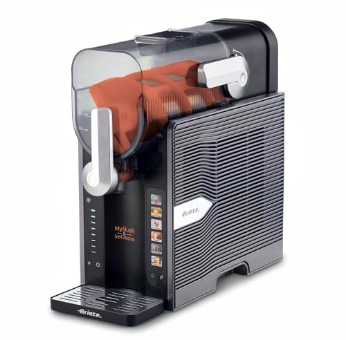 Ariete 655/00 MySlush & IceCream, Machine à granités, glaces et boissons glacées, Réservoir 2,6 L, 30-60 minutes de préparation, 6 programmes automatiques, Sans glaçons