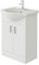 VeeBath Mars 550 Vanity Unit Furniture, Ceramic Wash Basin Sink, Floor Standing, Soft Close Doors Bathroom Storage Cabinet- White (Flat Pack)