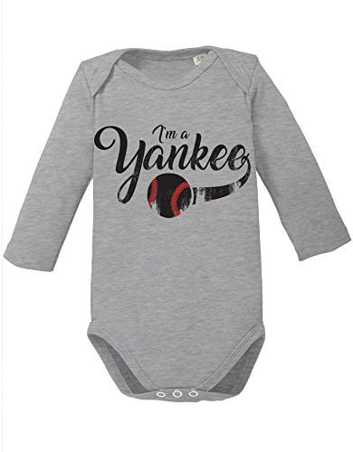 EZYshirt® I`am a Yankee Baseball Shirt Body Baby Langarm Bio Baumwolle