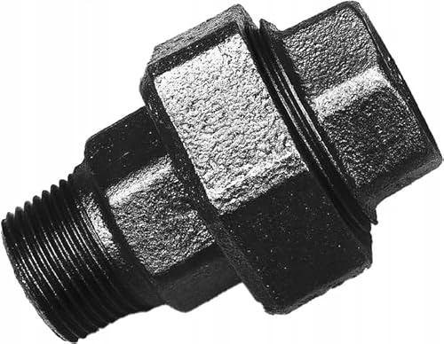 KNM Trade Verschraubung Temperguss Fitting Wasserleitungen, 3/4 | Gusseisen, Heißwasserleitung, robust, feuchtigkeitsbeständig, hohe Temperaturbeständigkeit, gewerbliche Anwendung