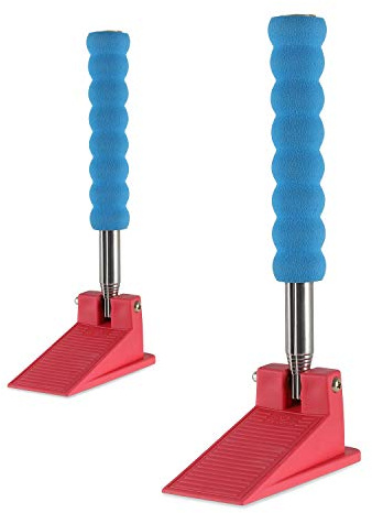 Remedic Teleskop-Türstopper, 2 Stück, langer ausziehbarer Griff, Gummikeil, Sicherheitstürstopper, funktioniert auf allen Bodenarten (2 Packungen)