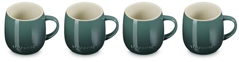 Le Creuset Stoneware Set of 4 Heritage Mugs, 13 oz. each, Artichaut