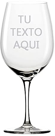 Curia Copa de Vino Personalizada - Copa Vino Cristal Personalizada para Regalos Personalizados Hombre y Mujer - Copas de Vino Tinto para Bodas, Cumpleaños, Eventos - Regalos 40 Cumpleaños Mujer