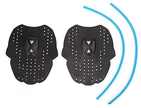 Cyrank Schwimmhandpaddel, Schwimmflossen Training Handflossen Flossen mit Riemen Unisex Handpaddel Handschuhe für Erwachsene Jugendliche(Paddle Pull)