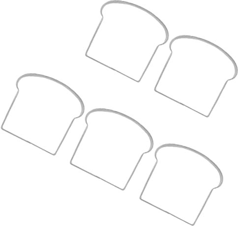 DOITOOL Biscuit Cutters 5pcs Stainless Steel Toast Shape Cookie Molds for Baking