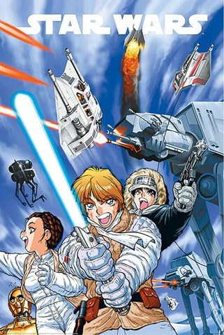 empireposter Star Wars - Manga Madness - Poster - Größe 61x91,5 cm + 2 St Posterleisten Alu 63 cm