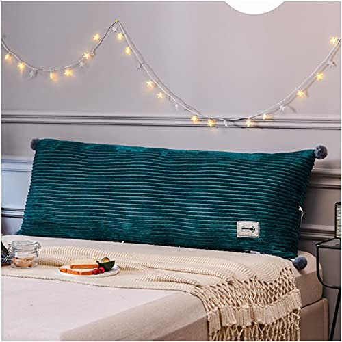 LANAZU Kopfteilkissen, Sofa-Rest-Lesekissen, weiches Keilkissen mit abnehmbarem Bezug für Liegestuhl, Etagenbett (Green 90CM*45CM)