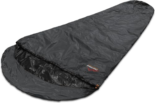 Schlafsacküberzug Biwaksack - 100% Wind- und wasserdicht, Atmungsaktivität: 3000 MVP (230 cm x 90 cm) Anthrazit 230 x 90 x 60 cm - RV Rechts