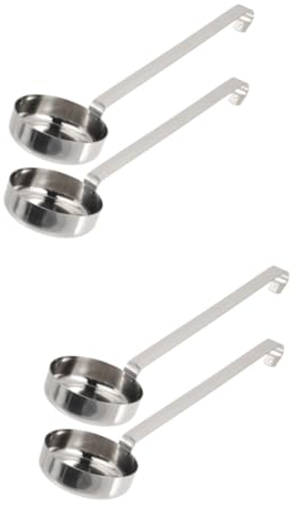 TOPBATHY 4pièces Cuillère à Sauce Acier Avec Lot De Ustensiles De Cuisine Pour Pizza Et Sauces Ergonomique Facile à Utiliser Pour Et Mesurer