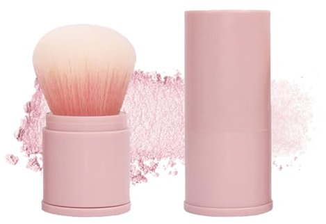 Ksvsonrvi Retractable Powder Brushes, Kabuki Foundation Makeup Brush Travel Brush for Blush & Loose Powder
