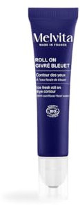 Melvita - Roll-On Givré Contour des Yeux de Bleuet - Soin Apaisant, Réduit Cernes et Poches - Applicateur à Bille, Regard Éclatant - 10 ml