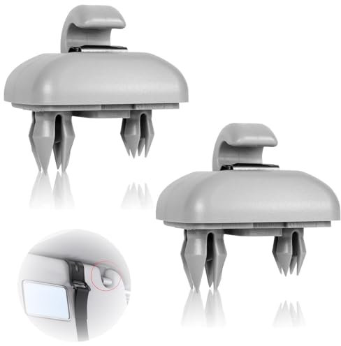 2 piezas Auto Mount Parasol, Clip para parasol de coche, gancho de clip para parasol de coche, apto para Au-Di A1 A3 A4 A5 Q3 Q5 (8e0 857 562) A7 B6 B7 B8 S4 S5 (gris)