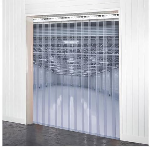 SYFXZZDS Cortina para Puerta Tiras PVC, Comercial Puertas de Entrada Cortinas Exterior Puerta Tiras Aislamiento Cortina Tiras Plástico para Garaje, Almacén(120x200cm/47.24x78.74in)