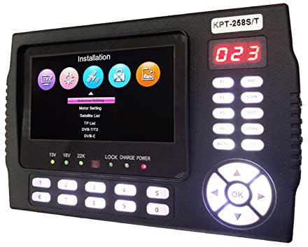 Buscador de señales, KPT-258S / T DVB-S2 DVB-T / T2 DVB-C Finder de medidor satelital digital combo H.265 vs KPT716TS WS-6933 ST-5150 portátil y práctico